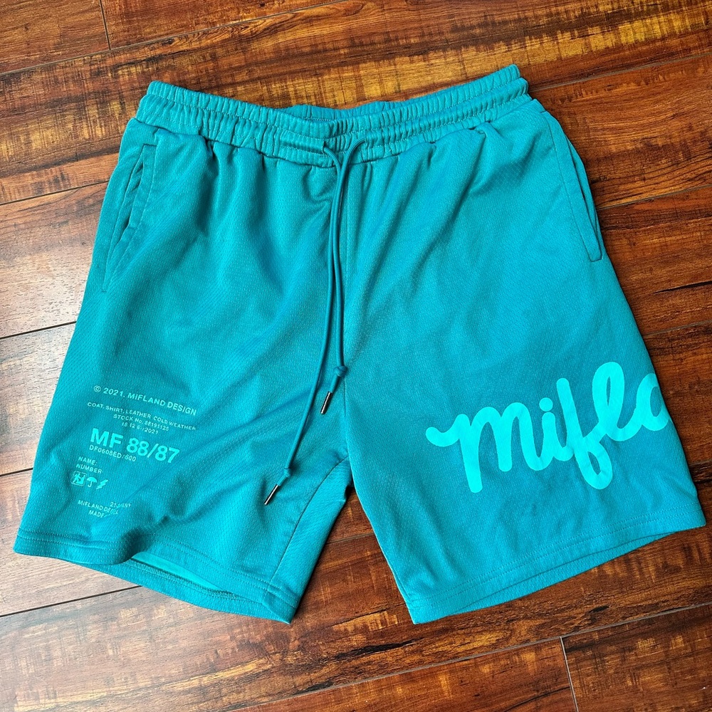 Teal Drawstring Shorts